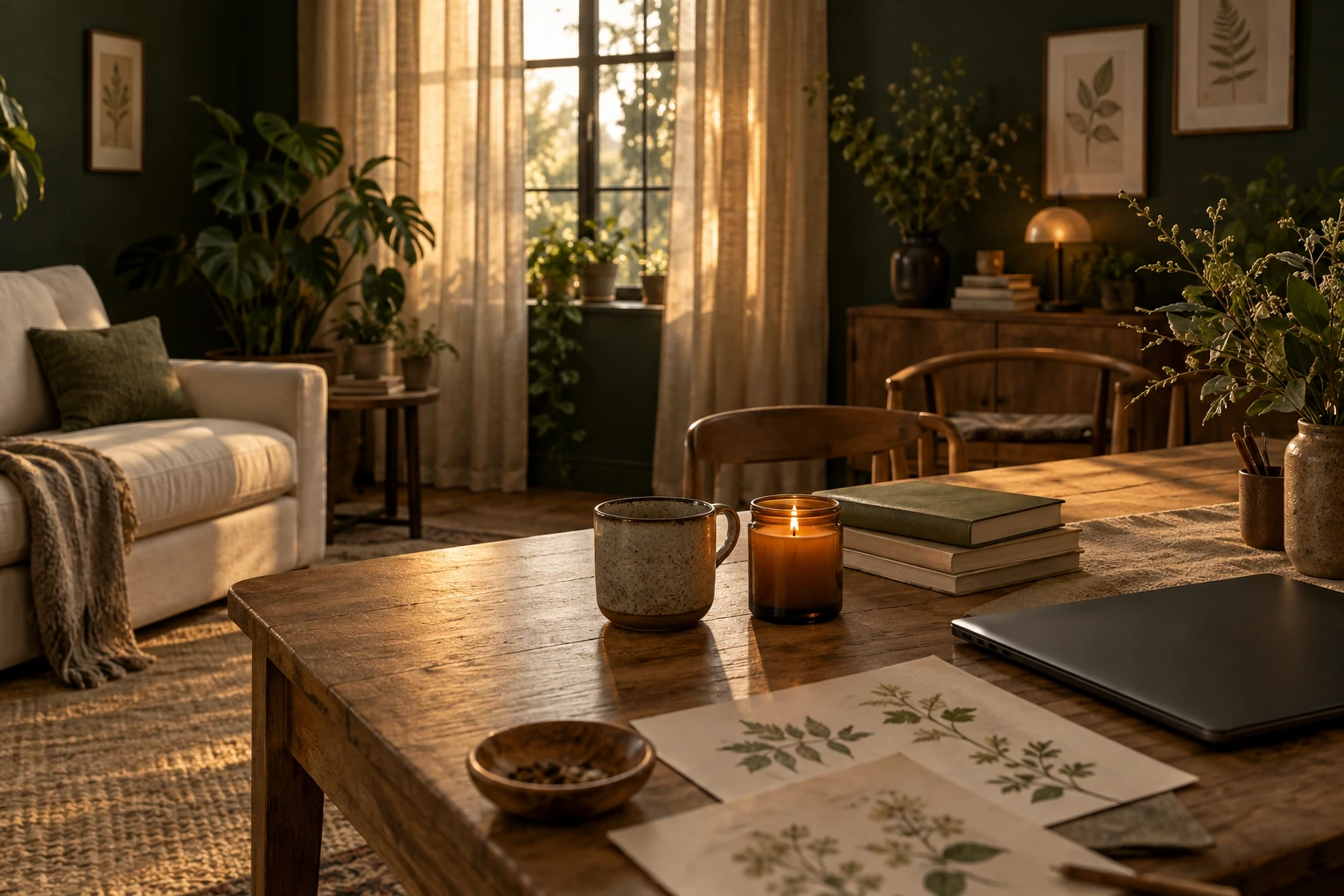 Ambiente editorial de bienestar, imagen conceptual